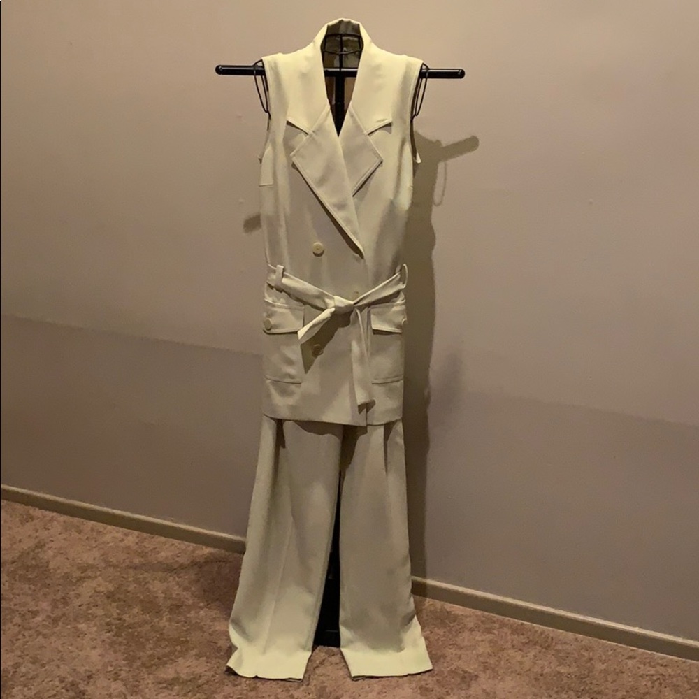 2 pc pants suit. Vested top
